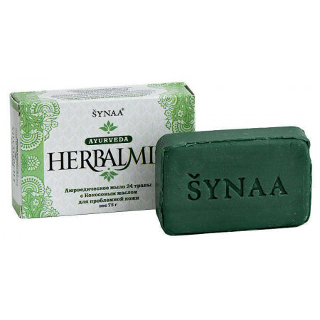 Аюрведическое мыло 24 травы с Кокосовым маслом 75 гр HerbalMix Synaa