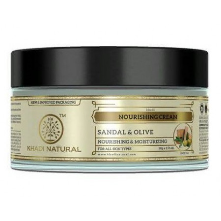 Питательный крем Сандал и Олива Кхади 50г. Sandal Olive Nourishing Cream Khadi Natural