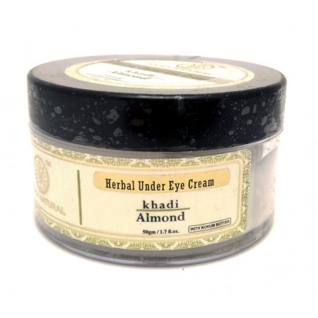 Крем для кожи вокруг глаз Миндальный Кхади 50 гр. Khadi Almond Herbal Under Eye Cream