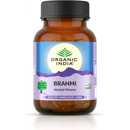 Брахми (Брами) Органик Индия 60 капсул Тоник для мозга Brahmi Mental Fitness Organic India