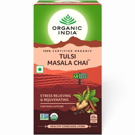 Чай Тулси Масала 25 пакетиков Tulsi Masala Tea ORGANIC INDIA