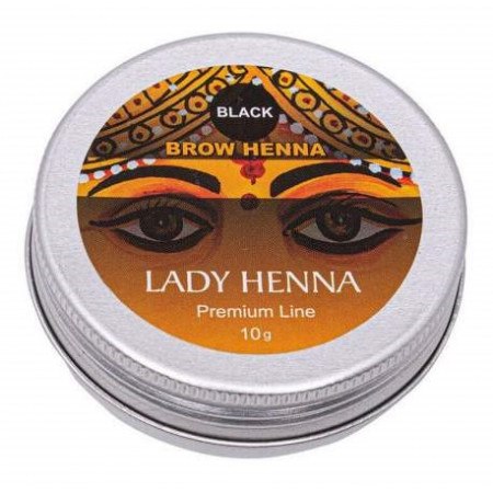 Краска для бровей на основе хны Черная Premium Line Леди Хенна, 10гр. Lady Henna