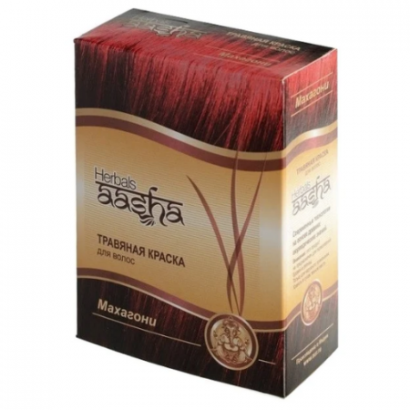 Травяная краска для волос Махагони, Ааша Хербалс 60г. Aasha Herbals