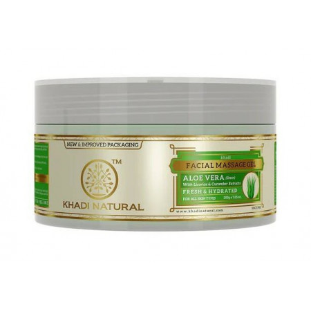 Массажный гель для лица Алоэ Вера Кхади 200 г.  Khadi Natural Aloe Vera Facial Massage Gel Fresh & Hydrated 