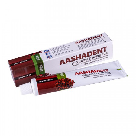 Зубная паста Аашадент Гвоздика &amp; Барлерия 100 г Ааша AASHADENT Aasha Herbals