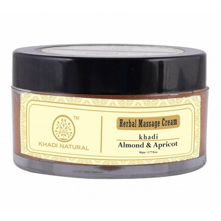 Массажный Крем Миндальное масло и Абрикос Кхади 50г. Almond Apricot Massage Cream Khadi Natural