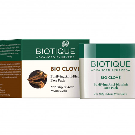 Маска от Прыщей с Гвоздикой Биотик 75г Bio Clove Purifying Anti-Blemish Face Pack Biotique