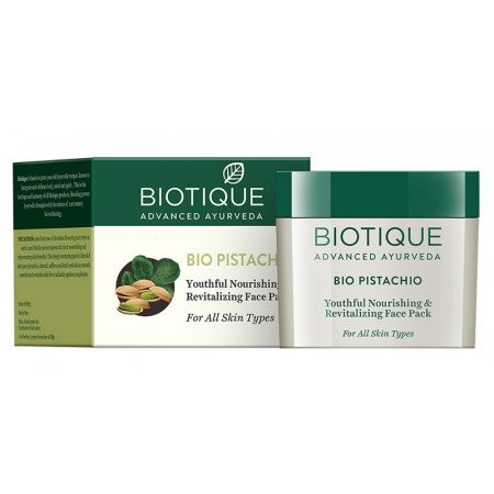 Антивозрастная питательная маска для лица Фисташка Биотик 50 г. Bio Pistachio Face Pack Biotique