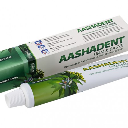 Зубная паста Аашадент Ним &amp; Бабул 100 г Ааша AASHADENT Aasha Herbals