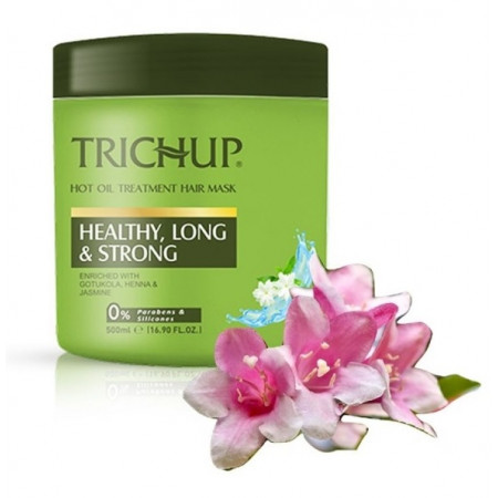  Маска для волос Здоровые, длинные и сильные Тричуп Васу, 500 мл.Trichup Hair Mask HEALTHY, LONG & STRONG Hot Oil Treatment Vasu
