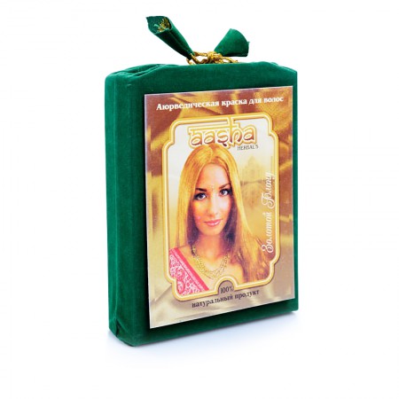 Аюрведическая краска для волос Золотой блонд 100 г Ааша Aasha Herbals