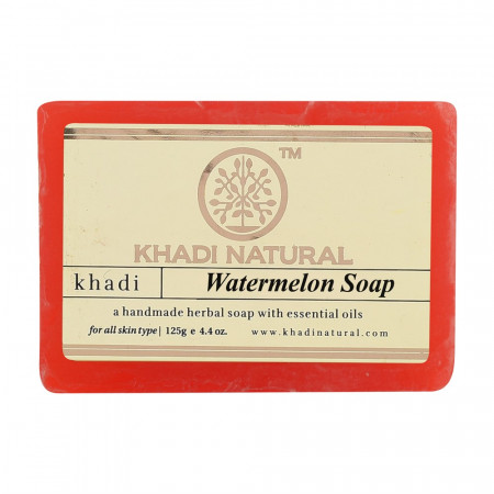 Аюрведическое мыло с экстрактом Арбуза Кхади 125 г. Watermelon Soap Khadi