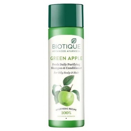 Шампунь-Кондиционер Зеленое Яблоко Биотик  190 мл Bio Green Apple Daily Purifying Shampoo&Conditioner Biotique