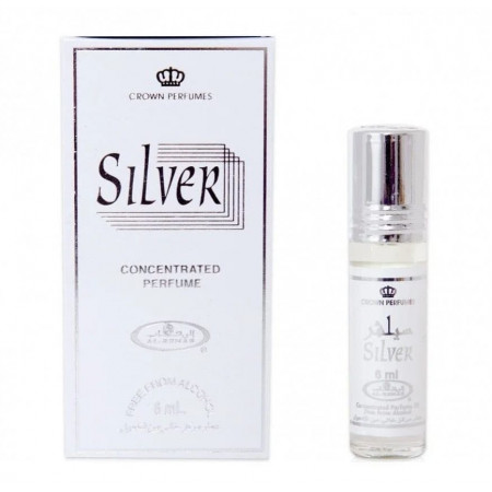 Арабские масляные духи Сильвер (Серебро) Аль Рехаб 6мл. Perfumes Silver Al-Rehab