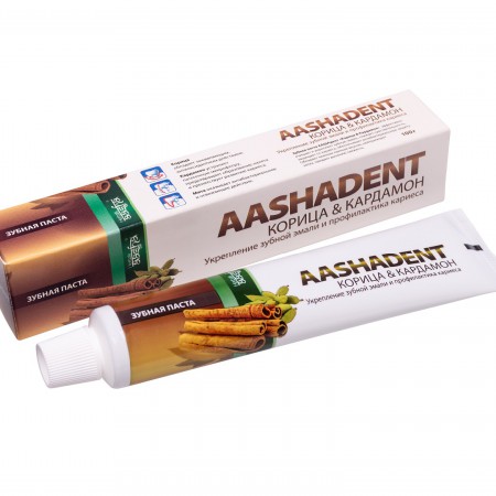 Зубная паста Аашадент Корица &amp; Кардамон 100 г Ааша AASHADENT Aasha Herbals