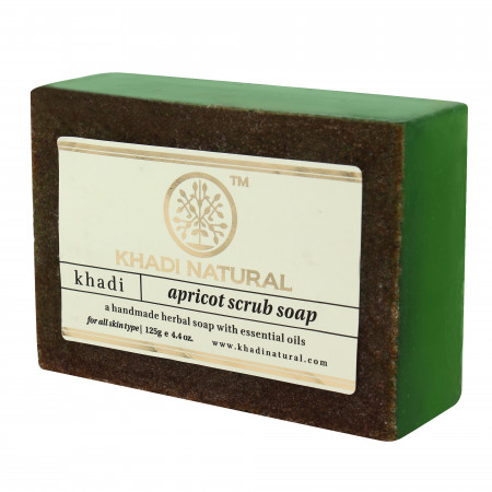 Аюрведическое мыло-скраб Абрикос Кхади 125 г. Apricot Scrub Soap Khadi