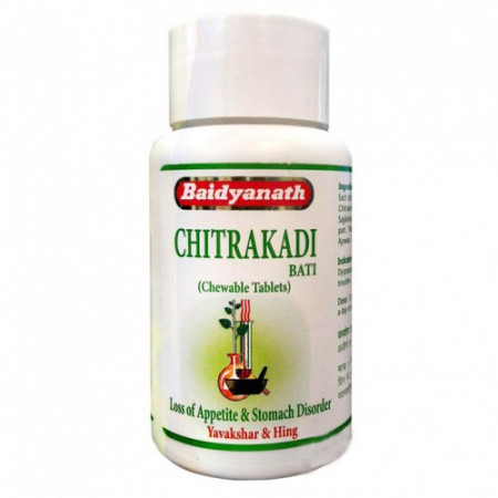 Читракади Вати Бадьянатх 80 таблеток Chitrakadi Bati Baidyanath для пищеварения