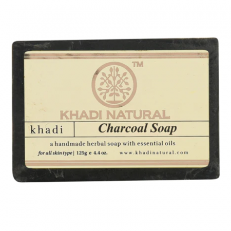 Аюрведическое мыло с Бамбуковым углем Кхади 125 г. Charcoal Soap Khadi
