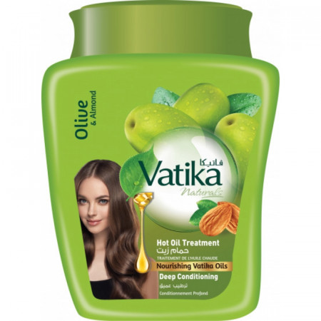 Маска для волос Оливка и Миндаль Дабур Ватика 500г Vatika OLIVE & ALMOND Deep Conditioning Mask Dabur 