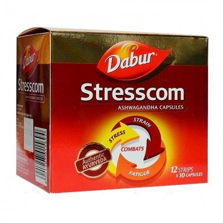Стресском 120 капсул Stresscom Dabur