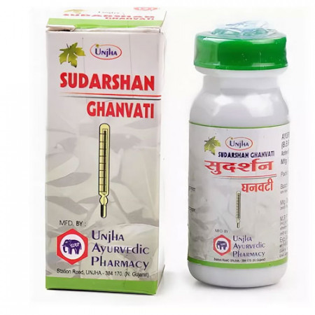 Средство от простуды и токсинов Сударшан Гханвати Унжа 40 таб. Sudarshan Ghanvati UNJHA