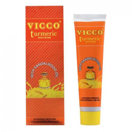 Крем для лица с Куркумой и Сандаловым маслом Викко 15 г Vicco Turmeric cream