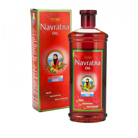 Навратна красное масло для массажа головы и тела, Himani Navratna oil
