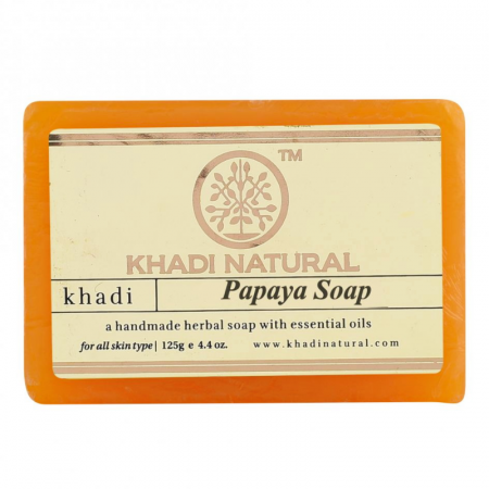 Аюрведическое мыло с Папайей Кхади 125 г. Papaya Soap Khadi