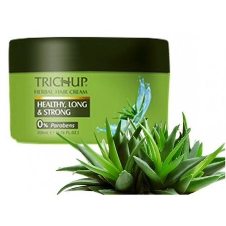 Крем для укладки Тричуп Васу Здоровые, Длинные и Сильные 200мл Trichup Herbal Hair Cream Healthy, Long & Strong 