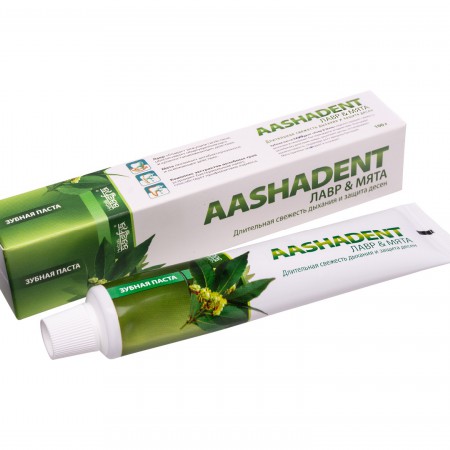 Зубная паста Аашадент Лавр &amp; Мята 100 г Ааша AASHADENT Aasha Herbals